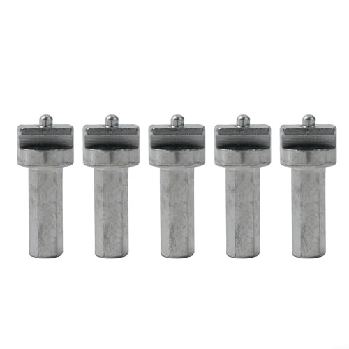 Sileduove 5 piezas de taladro eléctrico conector limpiador de tuberías galvanizado serpiente barrena herramienta de limpieza de drenaje 16 mm plata (5 piezas)