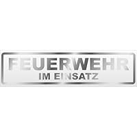 Kiwistar Magnetschild 'Feuerwehr 3' - Neonorange, Magnetisch Für Auto & Metall, Wiederverwendbar