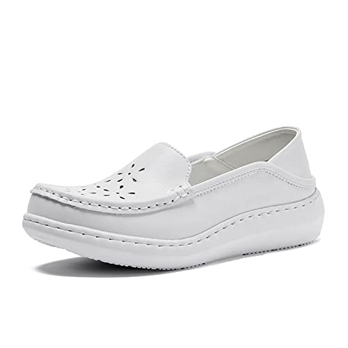 Lfzhjzc Stillschuhe aushöhlen, atmungsaktiv, leicht, rutschfest, Krankenschwesterschuhe, Keilabsatz, weiche Sohle, leicht an- und auszuziehen, Arbeitsschuhe(38 EU)