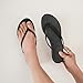 MOAILAOZI Flip Flops Sandals for Women, Summer Fashion Leather Slippers, Lightweight Comfortable Beach Sandals Slip On Flat Dressy zjc-5 Black Size 6
