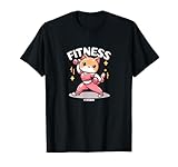 Lindo gato fitness entrenamiento divertido mujeres gimnasio entrenamiento Camiseta
