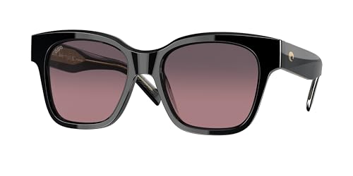 Costa Woman Sunglasses Black Frame, Rose Gradient Lenses, 54MM