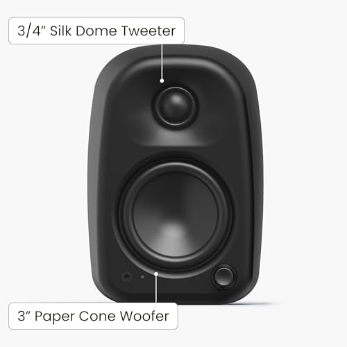 Altavoces activos Kanto UKI 100W con integración de subwoofer inteligente Onyx 3