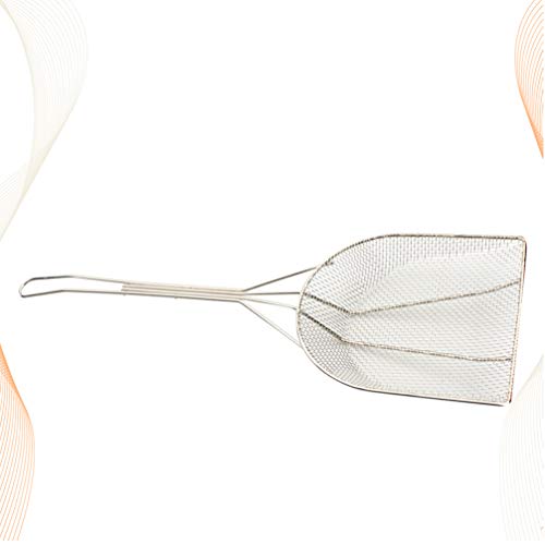 Colher de aço inoxidável com ranhuras Cabilock, colher com alça para escumador de arame para cozinha