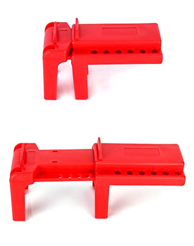 QWORK Bloqueio de válvula esférica, trava de segurança, 1,27 cm - 6,5 cm de diâmetro, pacote com 2,