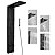 BATHLAVISH Shower Panel Tower System, 4 in 1 Stainless Steel Rainfall Shower Panels with 4-Functions, 8 Body Massage Jets, Handheld Head, Wall Mounted Matte Black