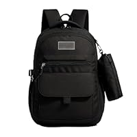 Mochila Versátil Unissex Grande - Escolar, Trabalho e Dia a Dia - Design Moderno, Material Impermeável, Resistente e Durável para Notebook (Preto)