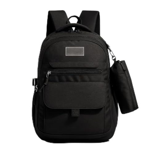 Mochila Versátil Unissex Grande - Escolar, Trabalho e Dia a Dia - Design Moderno, Material Impermeável, Resistente e Durável para Notebook (Preto)