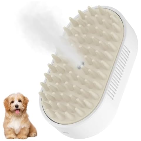 Cat Steam Brush,3 in 1 Steam Brush for Cats,Rechargeable Dog Steam Brush for Shedding,Spritz Defur Comb for Cats Massage andGrooming,Silicone Pet Steam Brush for Long and Short Hair Cats Dogs Cover