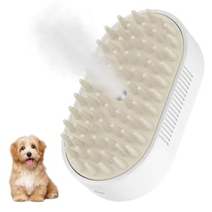 Cat Steam Brush,3 in 1 Steam Brush for Cats,Rechargeable Dog Steam Brush for Shedding,Spritz Defur Comb for Cats Massage andGrooming,Silicone Pet Steam Brush for Long and Short Hair Cats Dogs