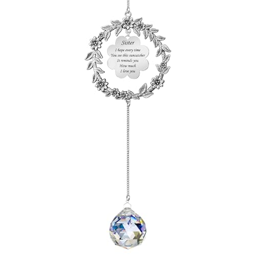 Birthday Sisters Gifts from Sister Brother, Christmas, Birthday, Valentines Day, Suncatcher Gifts for Sister, Sun Catcher Gift Ideas