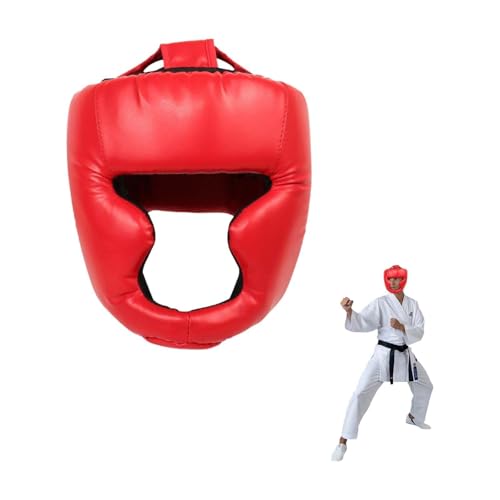 LNGJIN casqu rouge, protection tête pour kickboxing et karaté, casque de boxe pour sparring
