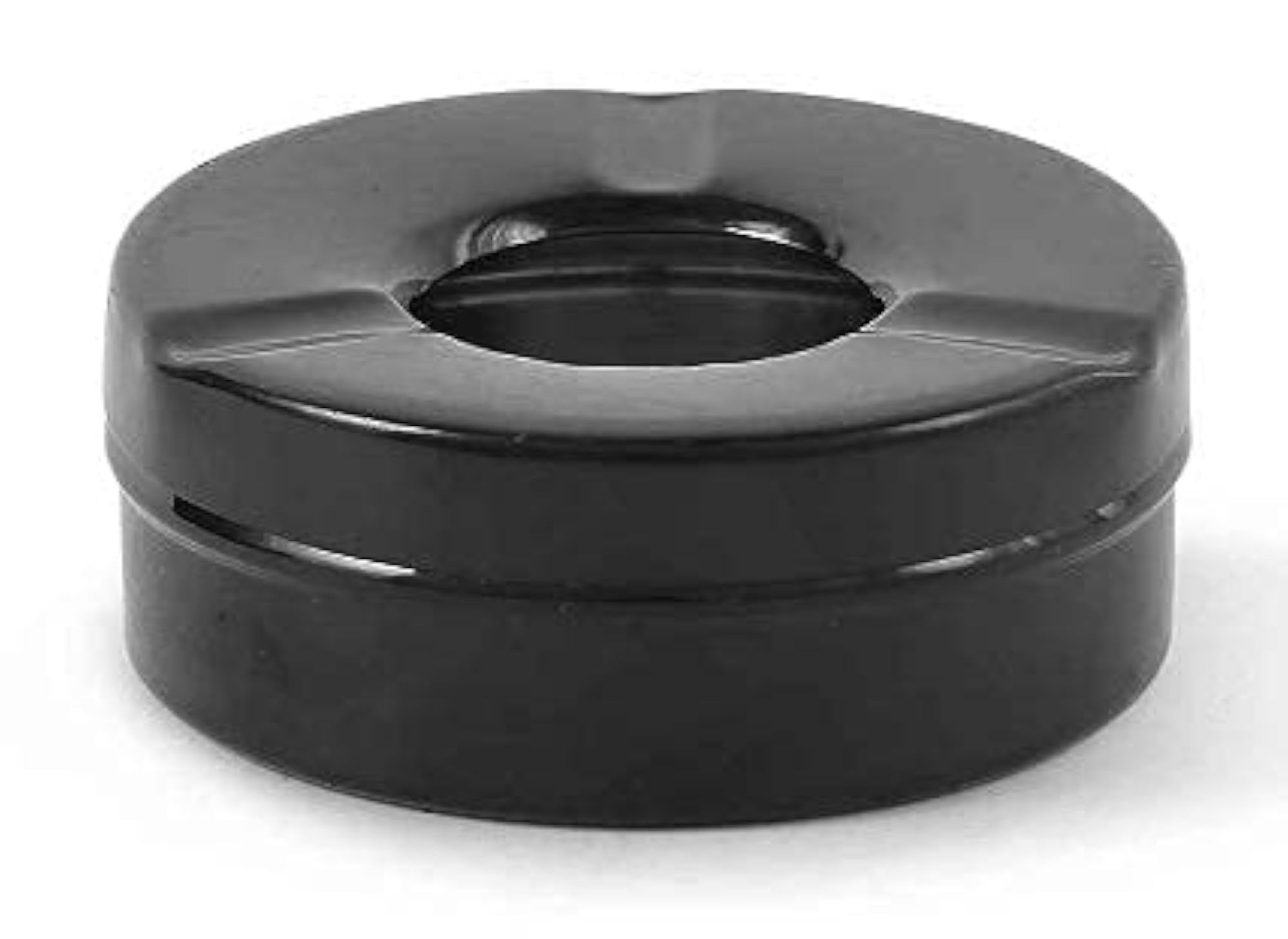 Premium Stainless Steel Black Ashtray with Lid, Set of 6