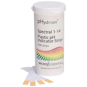 Hydrion Plastic pH Indicator Strips, 5.5 to 8.0, flip top Vial Packaging