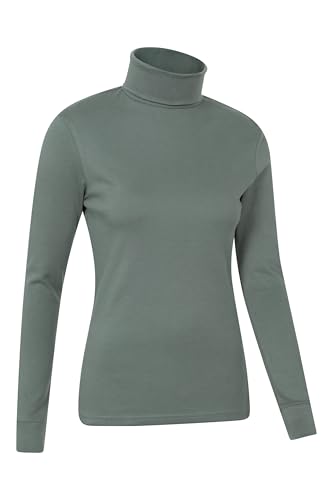 Mountain Warehouse Meribel Womens Roll Neck Top - 100% Combed Cotton Thermal Baselayer, Breathable, Lightweight, Isotherm with Fitted Sleeves - Ideal for - Image 4