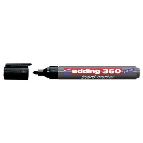 edding 360 Whiteboardmarker - schwarz - 50 Whiteboardstifte - Rundspitze 1,5-3 mm - Whiteboardstift trocken abwischbar - für Whiteboards, Flipcharts, Pinnwände, Magnet- und Memotafeln - nachfüllbar