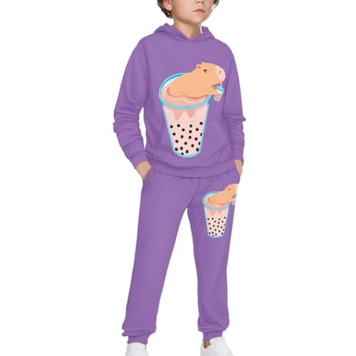 Kids Tracksuit Athletic Sweatsuits Pullover Hoodie Sweatpant Clothing Set3