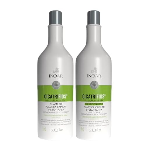 Inoar Kit shampoo e condicionador CicatriFios Plástica Capilar 1L, Inoar