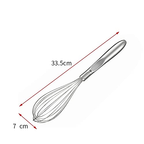 Batidor de huevos de acero inoxidable para el hogar con mango ergonómico y cómodo, con gancho de cola, exquisita mano de obra