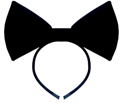 Products4ushop Bow Headband, Costume Hair Accessory, Party Look: H2 (Velvet Black)