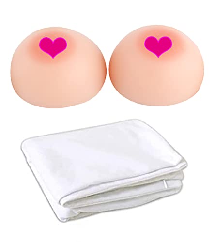 Mh-LIFE Anime Body Pillowcase Dakimakra 150×50cm Hugging Body Pillows Covers Filling- Silicone Breast Prosthesis, Soft, Round Shape (600g/pair, 150×50cm)