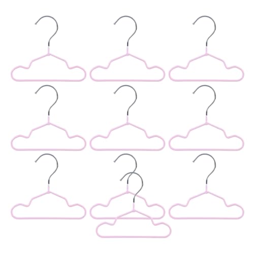 Set of 10 PVC Coated Clothes Hanger for Small Pet Clothing Storage 15/20/25cm