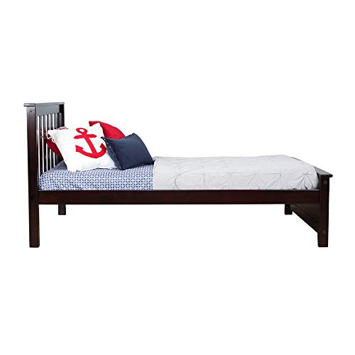 Max & Lily Twin Bed, Bed Frame With Headboard For Kids With Trundle, Slatted, Espresso & Twin Bed, Bed Frame With Headboard For Kids, Slatted, Espresso #TOP6