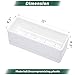 D'vine Dev 12 Inch Window Box Planter, Rectangle Plastic Herb Planter with Drainage Holes and Saucer, Indoor Succulent Cactus Vegetable Pot for Windowsill, Garden Balcony, White, Set of 1, 76-X-A-1