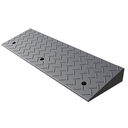 Rampas para coche de caucho, rampa de umbral resistente al desgaste y fijada con tornillos, adecuada para coches y sillas de ruedas (100 x 25 x 4 cm) miniatura 1