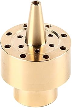 Brass Fountain Nozzle /2 Inch for Garden Pond and Decorative Features Three Tier Spray Design Brass Construction Easy Installation with PVC Tubing and Submersible Pump