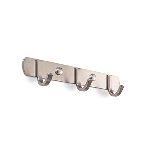 SOTECH Barre à 3 crochets SAMU Portemanteau inox brossé 200 mm Rail à crochets