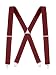 Buyless Fashion Mens 48’’ Elastic Adjustable 1 1/2” Suspenders In X Shape – Burgundy