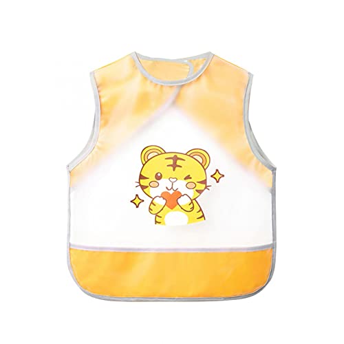 Children Waterproof Bib Washable Lightweight Apron for Eating Playing Sleeveless