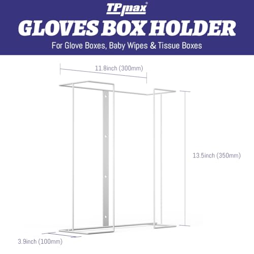 Tpmax GLOVESHOLDER-3 BOXES-4 PACK Xl Gloves Box Holder,Wire Rack Dispenser For Gloves - 4 Pack - Tissues Paper Towels Organizer - Mounting Accessories Included - Holds Up To 3 Boxes - Perfect For Lab, Food Service And Home thumb #1