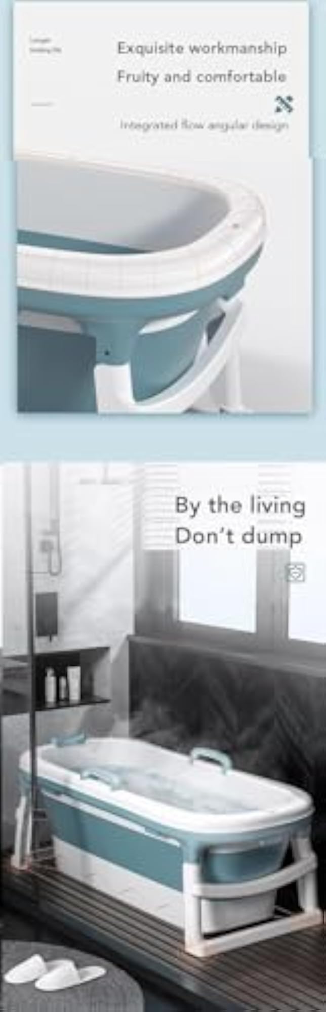 Portable Bathtub with Cover for Adults