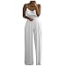 Jumpsuit Damen Elegant Sexy V-Ausschnitt Hohe Taille Breites Bein Hosen Business Casual Overall Playsuit Romper Sommer Elegant Lang Einteiliger Solide Frauen Chiffon Perlen Spaghettiträger Jumpsuit