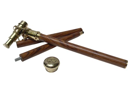 Nautical Brass Telescope Handle Wooden Cane Collectible Handmade Wooden Walking Stick #TOP7