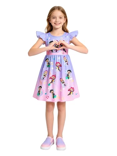 Kusouku Kids Girls Dress Novetly Princess Dresses Cute Playwear Casual Clothes Merch