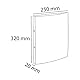 Exacompta 54847E Ringbuch Eterneco, 32 x 25cm, wasserabweisend, beschichteter Karton, für DIN A4, 2 Ringe in O-Form Ø 15 mm, Rücken 20mm, 1 Stück, Motive sortiert