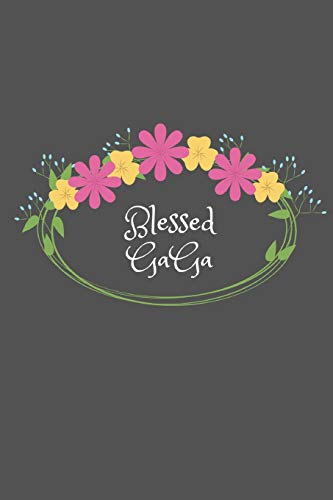Blessed GaGa: Beautiful Personalized Floral 6X9 110 Pages Blank Narrow Lined Soft Cover Notebook Planner Composition Book - Best Gift Idea For Grandma or GaGa image 3