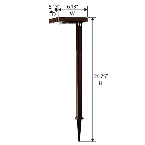 Gama Sonic Contemporary Square Solar Path Light With 3 Ground Stake Mounting Options, Warm White Led, Bronze (117I90480) #TOP4