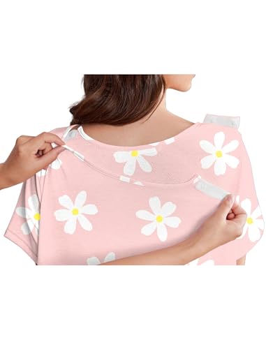 Image of Deyeek Hospital Gowns for Women Labor Delivery Shoulder Surgery Dress Adaptive Clothing Night Robes for Elderly Plus Size