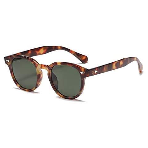 Long Keeper Retro Round Sunglasses Mens Womens Vintage Small Circle Sunglasses Designer Oval Round Frame Unisex Retro Sun Glasses UV400 Protection Cover