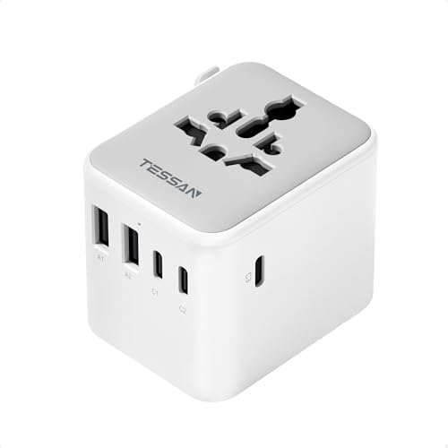 TESSAN Universal Travel Adapter 28W, International...