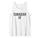 Canadian AF Pride - Country Funny Canada Tank Top, Men, White, Small