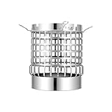 Stainless Steel Heat Shield Cage with Handles, Portable Protective Cover for Heating Devices, Lab Grade Perforated Metal Container for Home & Industrial Use