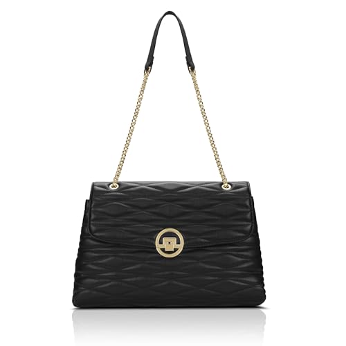 Image of Lavie Luxe Women's Monogram Wella 3-Compartment Satchel Handbag | Satchel Bag for Work | Ladies purse | Stylish Shoulder Bag | Gift For Women