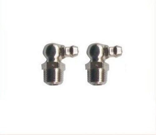 2 Pieces Grease Fitting NPT NP Pipe 1/4-18 Zerk Nipple 90 Deg Degree