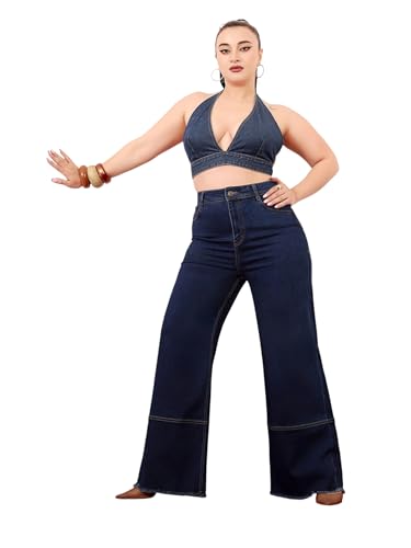 Image of Miss Chase A+ Women's Bootcut High Rise Regular-Length Stretchable Denim Shaping Jeans
