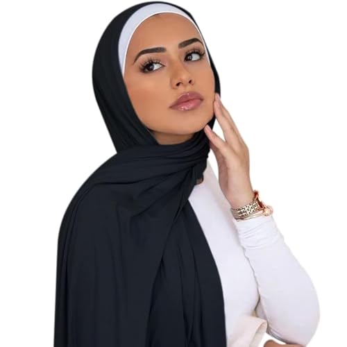 ANKOMINA Women Soft Cotton Muslim Jersey Hijab Head Wrap Scarves Fashion Long Scarf Shawls